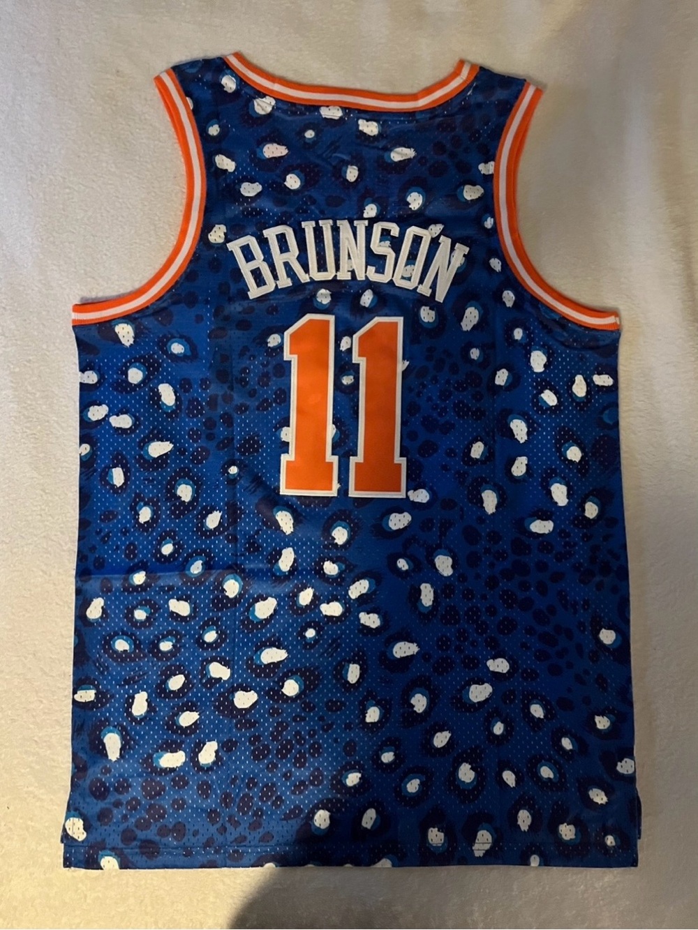 Jalen Brunson #11 New York Knicks Blue NBA Basketball Jersey Size Large